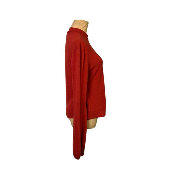 Jack by BB Dakota Burnt Orange Balloon Sleeves Sweater size Medium - Picture 11 of 14